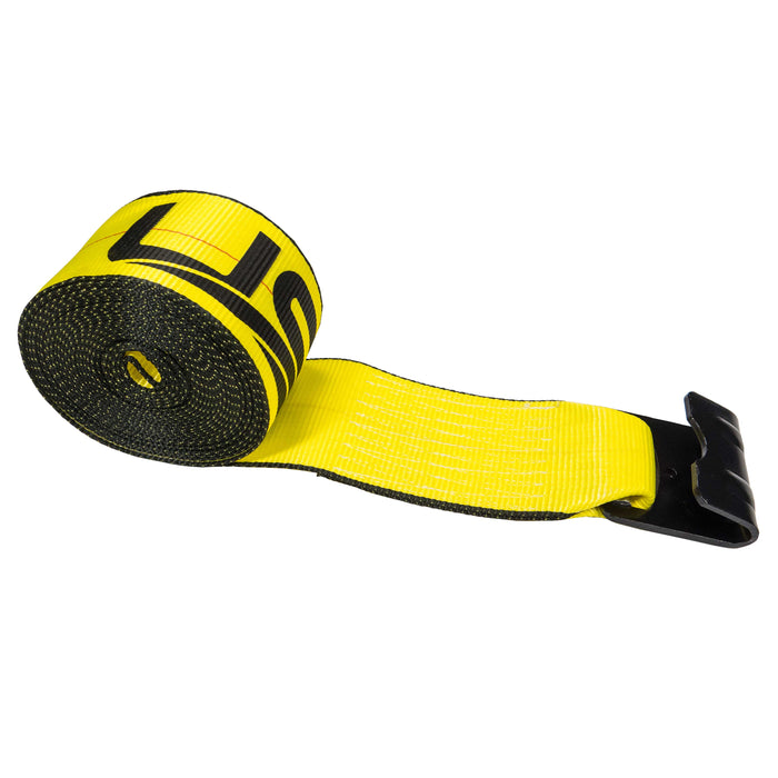 4X30 Yellow Winch Strap with Cargo Hook